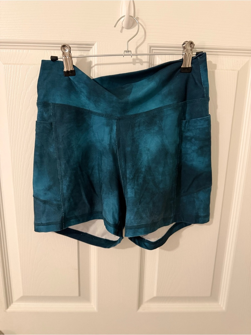 Gilly Hicks Teal Tie-Dye Bike Shorts